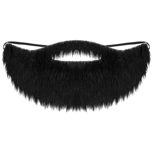 Baffi finti elastici neri neri realistici per costume viso capelli per giochi di ruolo, trucco da uomo, Natale, forniture per feste di Halloween