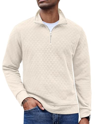 COOFANDY Men's Quarter-Zip Pullover