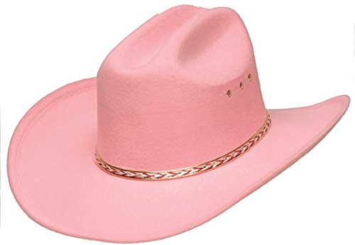 Western Child Faux Felt Cowboy Hat Pink