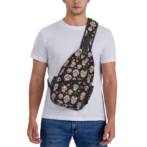 Morrales Urbanos para Senderismo Colorful Flower Skulls miniatura 7
