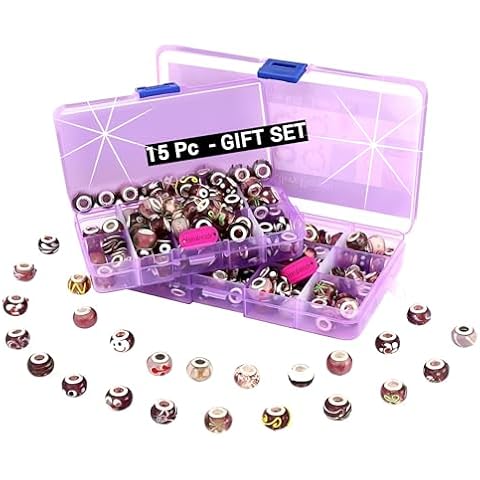 x15 Purple Murano Glass Charms Gift Set Cover