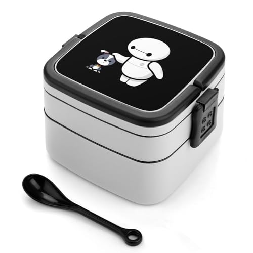 弁当箱 ベイマックス ランチボックス 二段 お弁当箱 おべんとう箱 ランチケース 大人用 子供用 学生 仕事 通勤 1000ml