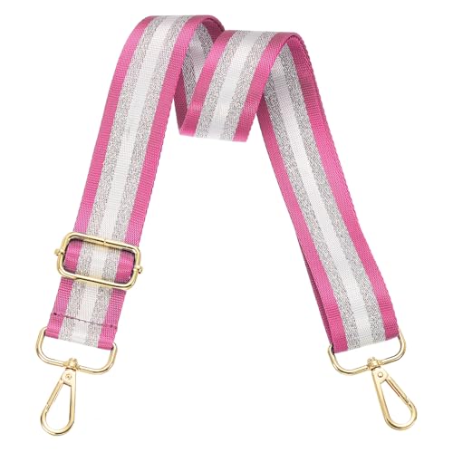 Image of PATIKIL Purse Strap, Wide Shoulder Strap Adjustable Crossbody Bag Straps Universal Replacement Shoulder Bag Belt for Women's Handbags Canvas Guitar Bag Backpack, Rose Red