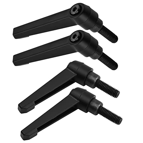 Nivofu 4 Piezas Palanca de Sujeción Ajustable M8, Mango de Sujeción de Rosca Hembra, Manija de Sujeción de Acero al Carbono, Mango de Fijación Ajustable para Posicionamiento y Apriete, Negro (25mm)