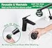 2025 Upgraded 17.7 Inch Shower Slide Bar w/ Waterproof Suction Cup,SUS Metal Bar Heavy Duty, Removable & Adjustable Handheld Shower Head,Wall Mount Drill-Free Install No Tool,Bathroom Wall Protect