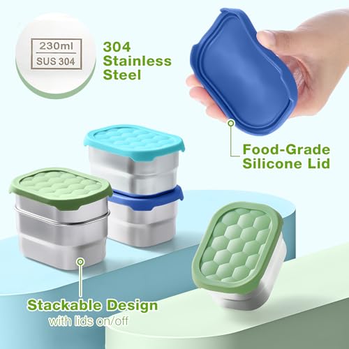 Gencywe 3-Pack 8oz Toddler Snack Containers