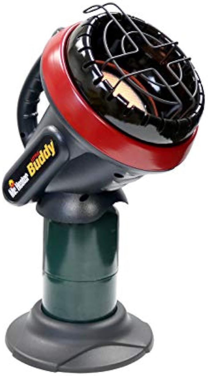Mr. Heater F215100 MH4B Little Buddy 3800-BTU Indoor Safe Propane Heater, Medium , Black/Red