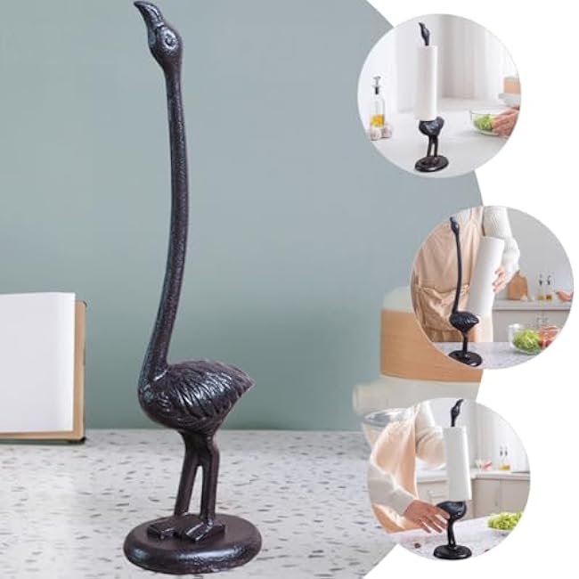 Ciieeo Roll Kitchen Towel Stand Unique Toilet Paper Holder Eclectic Home Decor Bathroom Paper Towel Stand Cute Towel Holder Animal Multipurpose Kitchen Wrought Iron