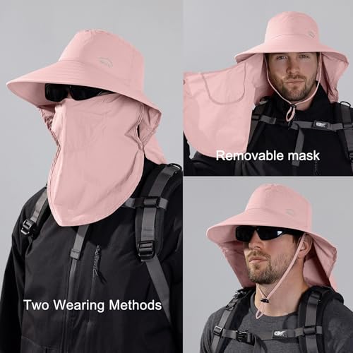 Image of Sun Hat for Men Women with Neck Flap,UPF 50+ UV Protection Fishing Hat