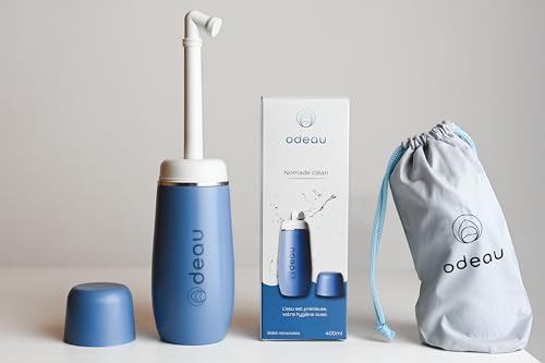 Bidet Portable Postpartum 400 ml – Douchette Intime Rétractable pour Femme – Peri Bottle Après Accouchement – Bidet Voyage Discret Sans BPA – ODEAU