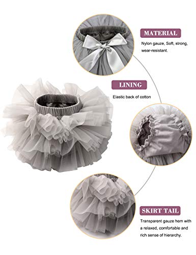 Image of Baby Girls Tutu Bloomers Diaper Cover Cotton Tulle Bloomers and Headband Set
