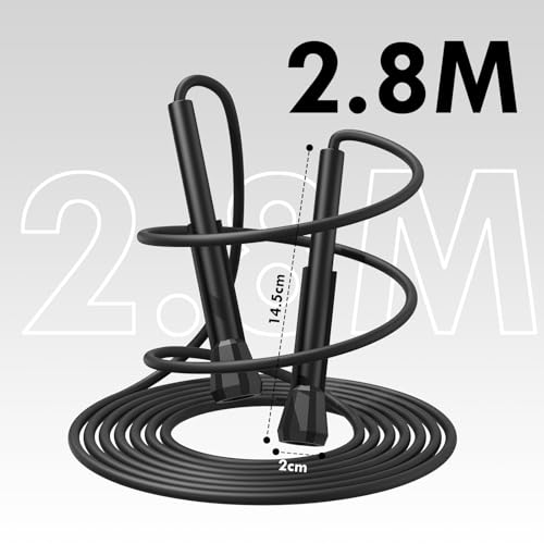 flintronic Speed Jumping Rope, Comba de Saltar de Longitud Ajustable con Mango Antideslizante, Sistema de Doble Rodamiento, Ideal para Fitness, Boxeo, Crossfit y Otros Deportes - Imagen 3