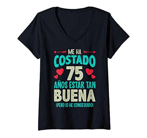 Mujer Me Ha Costado 75 Años Regalo 75 Cumpleaños 1945 Para Ella Camiseta Cuello V Cover