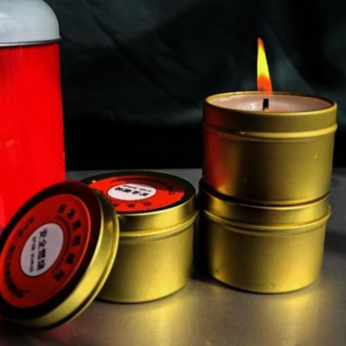 Survival-Kerzen, Set mit 10 rauchfreien, geruchlosen Lichtern, 6,9 x 6,9 cm, Stromausfall, Camping, Picknick, wilde Überlebensbedarf, Notfallbeleuchtung für Outdoor-Abenteuer – Bild 4