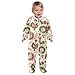 Emelivor Christmas Nutcracker Wreath Baby Newborn One-Piece Pajamas Infant Footed Pjs with Zipper for Girls Boys