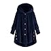 Zilosconcy Damen Winterjacke mit Kapuze Teddyjacke Große Größen Winter Warm Mantel Elegant Flauschig Kuschelpullover Teddyjacke Plüschjacke Teddyfleece Jacke