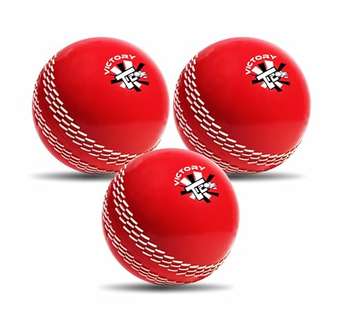 Image of Victory T-20 Synthetic Cricket Ball for Tournament and Street Match - Wind Ball (Red)
