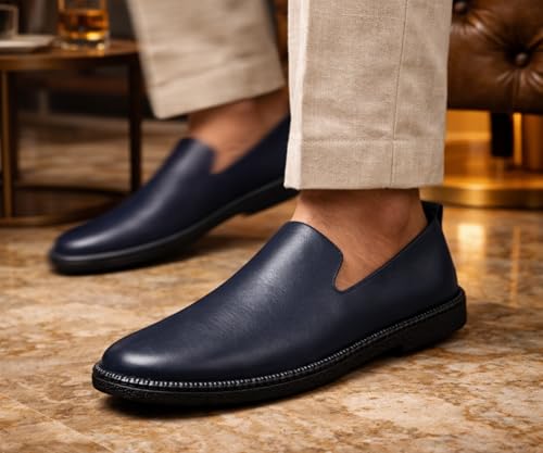 Image of Kraasa Men's Jutis Ethnic Casuals, Slip-on Closure, Stylish Loafers | Perfect for Formal Wear, Business and Parties