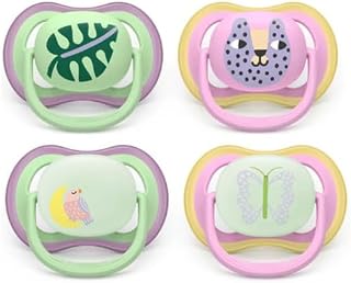 Philips Avent Ultra Air Day & Night Pacifiers - Orthodontic Design, for Babies 6-18 Months, Glow-in-the-Dark Version, Soft Price In India