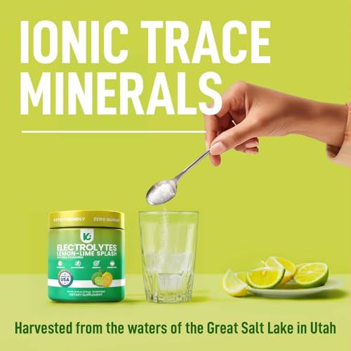 Image of Keppi Electrolytes Powder - Lemon Lime Flavor 50 Servings - No Sugar Hydration Supplement with Potassium, Magnesium, Sodium - Keto, Vegan, Fasting-Friendly, Zero Calorie Electrolyte Drink