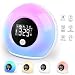 Produktbild APKYO Wake Up Light Lichtwecker mit Bluetooth-Lautsprecher ,Wecker Kinder mit Nachtlampe Reisewecker,Wecker mit Licht, Dimmbar, 5 Farbwechsel, geeignet für Kinder, Schlafzimmer, Gift.