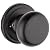Kwikset Hancock Interior Passage Door Knob, Handle For Closet and Hallway Doors, Non-Locking Doorknob in Matte Black, with Microban Protection
