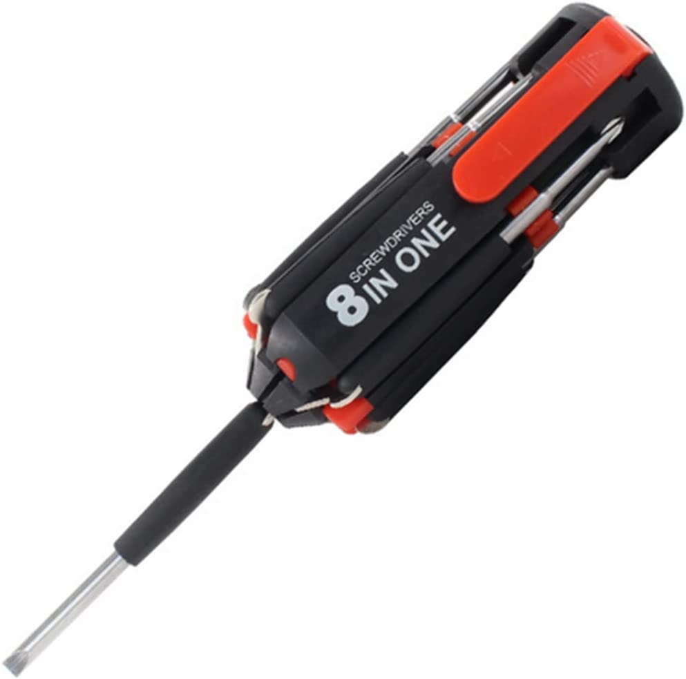 Perriha Fashion 8 in 1 Multi Screwdriver Tool Kit Set with LED Portable Torch (Multicolor, 1-Pieces)