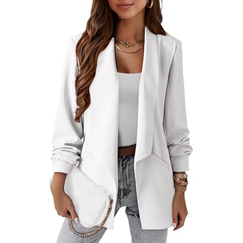 Women Business Casual Blazers 2025 Summer Fall Lightweight Long Sleeve Open Front Work Suit Jacket Fashion Clothing Fashion2