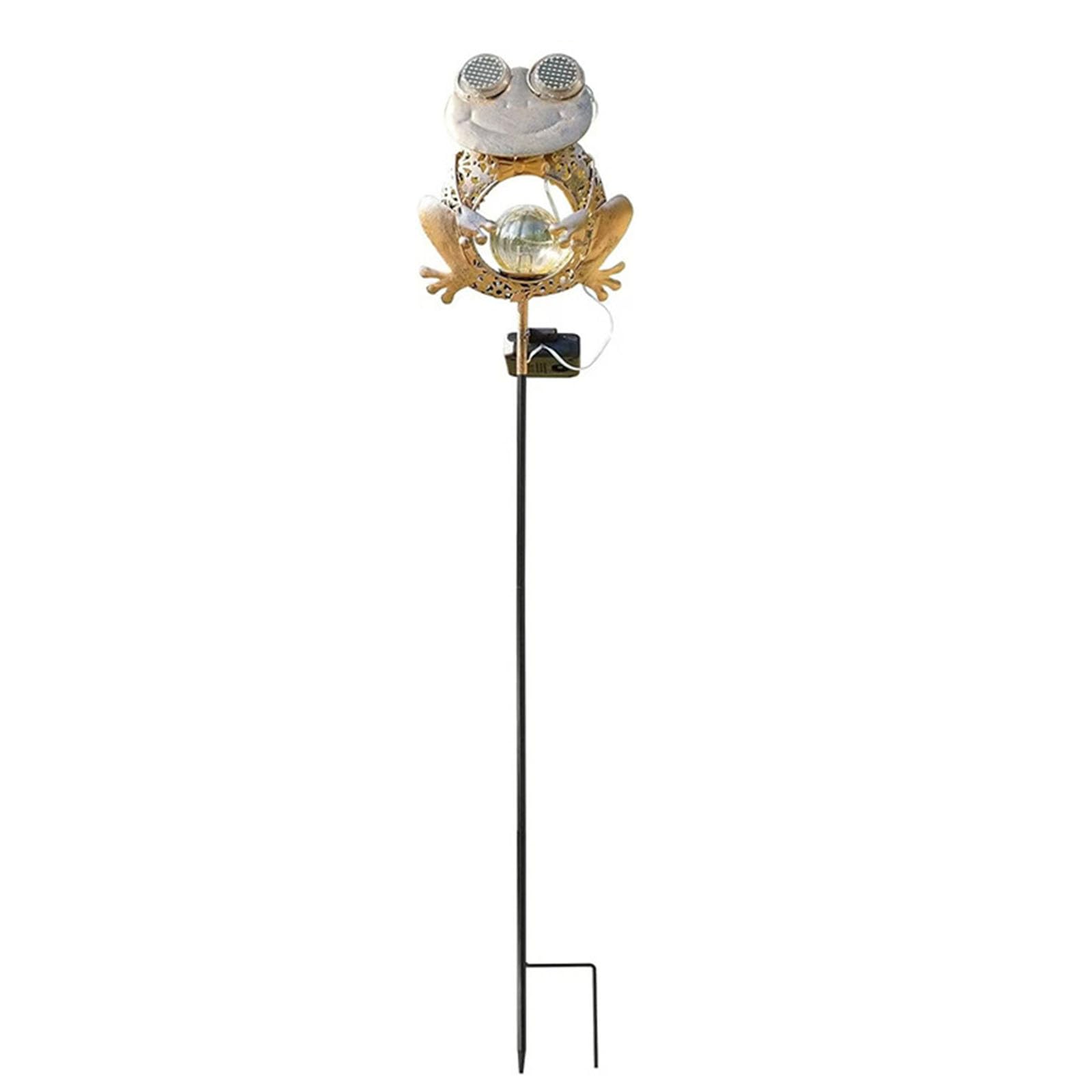 Zorayorce Frog Animal Shaped Solar Garden Stake Light With Blinking Led Eyes Waterproof Animated Decor Lamp For Yard Patio Lawn Pathway Landscape (Frog)