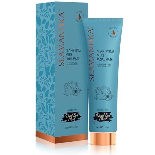 SEAMANTIKA - Mascarilla Facial Clarificante con Barro del Mar Muerto - Purificante - Apta para Todo Tipo de Piel - Reducción de Poros - Sin Parabenos, Sulfatos, Siliconas, Aceites Minerales - 100 ml