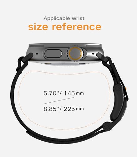 Image of Aulumu A11 Mag Buckle Slim Band Designed for Apple Watch | Memory Quick Release | Velvet Nylon Braid | Stainless Steel Magnetic Clasp