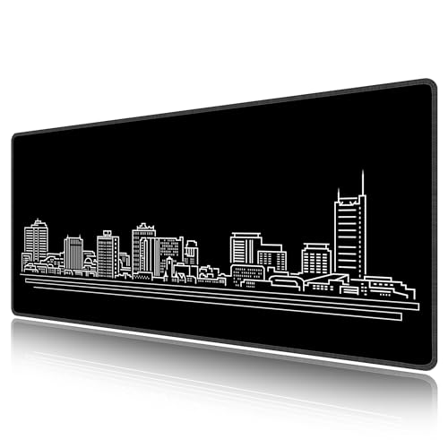 Tapis de bureau large XXL noir idéal pour organiser un espace de travail PC