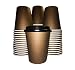 Disposable Paper Coffee Cups with Lids, Sleeves, Stirring Straws - 100 pack, 12 Oz. Durable Double Wall Layer for any Hot Beverage To Go