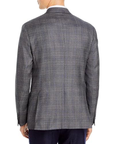 The Mens Store Slim Fit Italian Wool Plaid Sport Coat 46 Regular Light Grey2