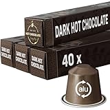 Dark Hot Chocolate Pods | Compatible with Nespresso | 40 Alu capsules | Perfect for a delicious Café Mocha or the kids