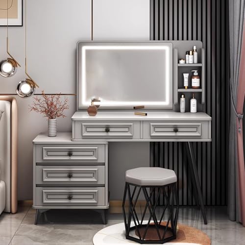 YNAYGDIUGD �h���b�T�[�e�[�u�� ���ϑ� �h���b�T�[ �X�c�[���t���h���b�V���O�L���r�l�b�g �����o���Ǝ��[�R���p�[�g�����g�t���̉��ϑ� ���DLED�~���[ �`�F�A�[�t�� ��e�ʎ��[ �����o�� 3 �F�̒��߉\�ȃ��C�g�A �z���C�g ���ϑ���[ �����o��