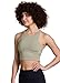 RBX Active Women's Bra Top Athletic Fashion High Coverage Low Impact Workout Longline Sports Bra Desert Sage M