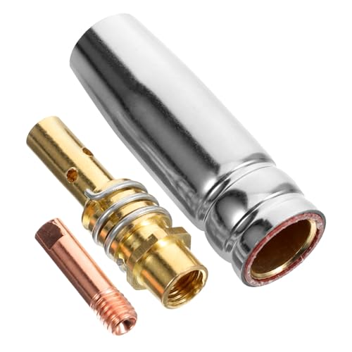 1 Set Welding Accessories Welding Accessories Copper Welding Nozzle Welding Nozzle Kit Nozzle for Welding Nozzle Tips Kit Welding Nozzles Welding Gas Copper Nozzles Welding Tip OSALADI