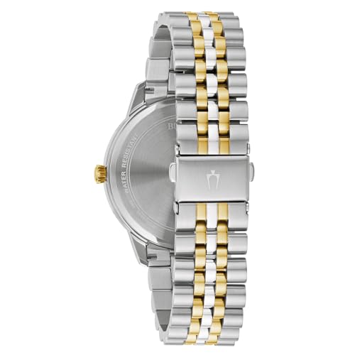 Image of Bulova Men's Dress Classic Diamond Watch, 3-Hand Date Quartz Watch, Stainless Steel Bracelet, 41mm