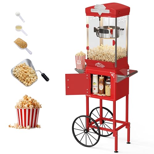 Sesslife 10 Oz Vintage Popcorn Cart