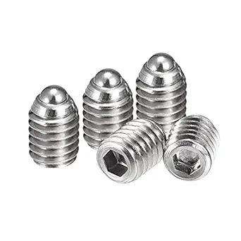 uxcell Ball Point Set Screws, M6 x 8mm 304 Stainless Steel Metric Spring Hex Socket Screw 20pcs