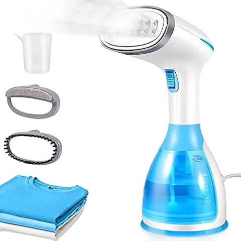 Steamer for Clothes, 15s Heat up Handheld Clothes Steamer with Ironing Glove, Portable Garment Steamer Fabric Wrinkles Remover, Travel Steamer for Clothes, Curtains and Toys Cover