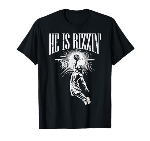 Easter He is Rizzin Christian Religious Boys Kids Men Teen T-Shirt