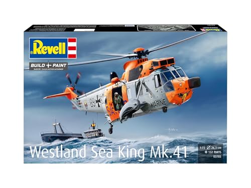 Revell 03785 Westland Sea King Mk. 41 1:72 Scale - Unbuilt/Unpainted Plastic Model Kit, Multicolured, 24 x 24.2 x 7.1 cm - Image 2