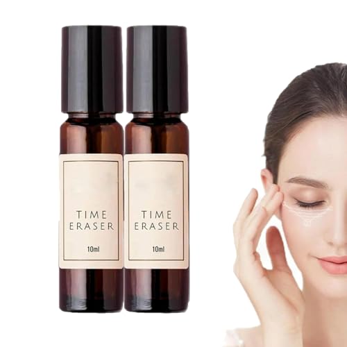 Zendi Time Eraser, Time Eraser Rollerball Castor Oil And Frankincense Roller Ball, Time Eraser Castor Oil and Frankincense Eye Roller, for Eyes, Bags Under Eyes, Wrinkles (2PC, 10ml)