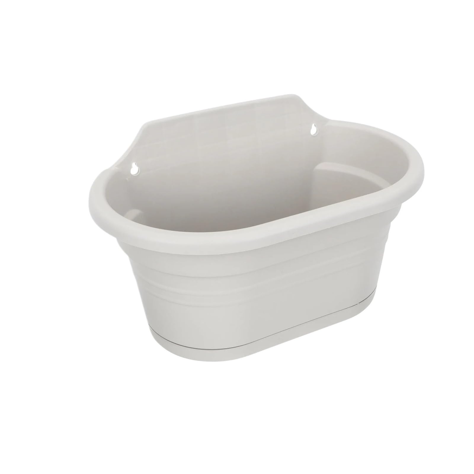 Qjzkwxalmp Beige 1Set Wall Hanging Flower Pot Set Plant Plastic