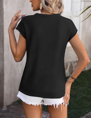 Women's Cap Sleeve Vest Lightweight Wool Vest Solid Color Top4