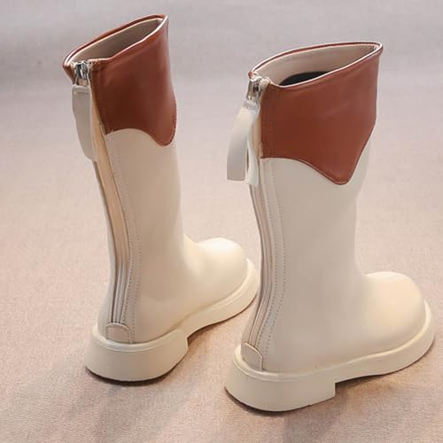 Girls Knee High Boots Riding Style Winter Warm Fashion Tall Shoes Zipper Mid Calf Dress Boots3