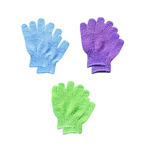TopAufell Lot de 6 gants de lavage exfoliants en bambou - Gant exfoliant pour la douche - Gant exfoliant naturel pour le corps - Microfibre écologique - Poils incarnés/peaux mortes Cover