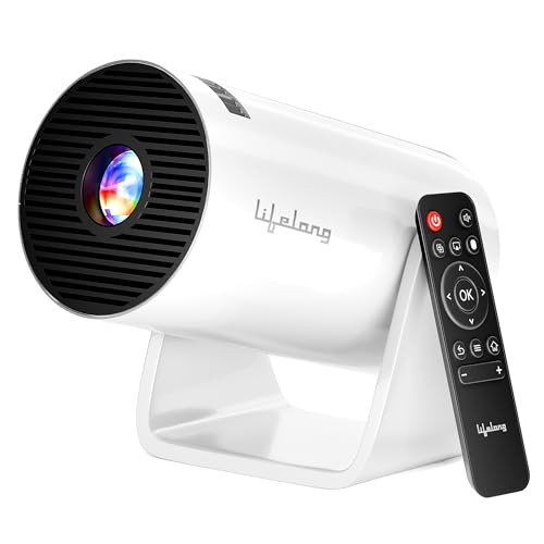Lifelong Electronics Lightbeam Smart Projector (2025 Latest Launch) | Android 11, 1080p & 4K Support, Super Bright 3500 Lumens, 720p Native | Netflix, Prime, Wi-Fi, BT, Mirroring, HDMI, 180°, Speakers